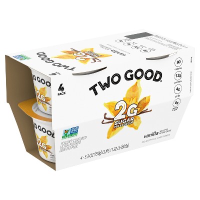 Two Good Low Fat Lower Sugar Vanilla Greek Yogurt - 4ct/5.3oz Cups_0