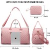 Travel Duffle Bag with Shoe Compartment & Toiletry Bag, Weekender Overnight Carry-On for Women, Gym & Hospital Bag - 2 of 4