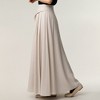 Anna-Kaci Women's High Waist A-Line Maxi Skirt with Soft Draped Pleat Detail and Flowing Full-Length Silhouette - 3 of 4