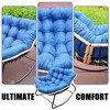 Large Rattan Wicker Rocking Chair with 360° Recline and Cloud-Like Cushion for Living Room - 3 of 4