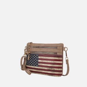 MKF Collection Alisson Vegan Leather Women’s FLAG Crossbody Wristlet Bag by Mia K - 1 of 4