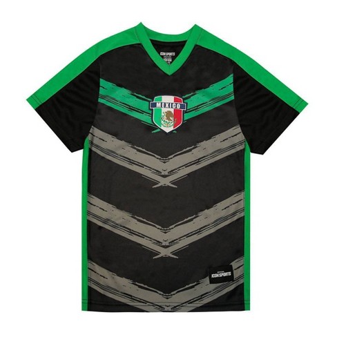 Mexican Soccer - Futbol Federation Jersey Athletic Shirt Medium Black