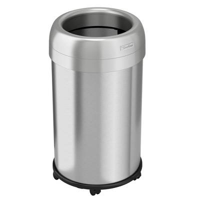 Itouchless Softstep Step Pedal Kitchen Trash Can With Absorbx Odor Filter  13.2 Gallon White Stainless Steel : Target