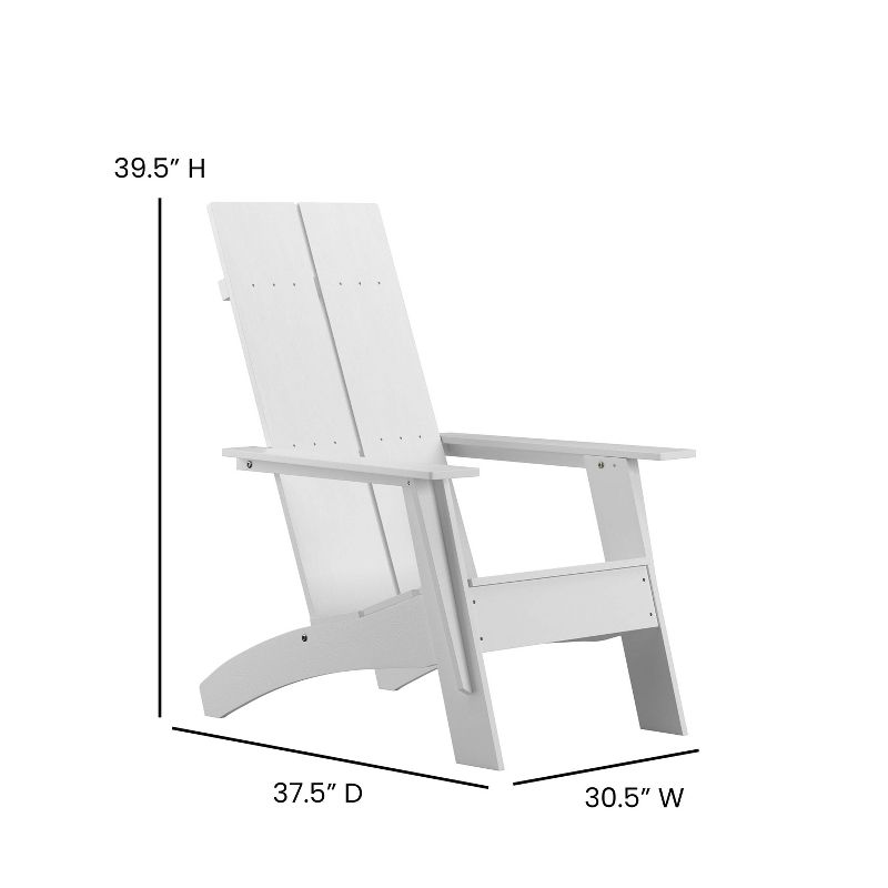 Flash Furniture Sawyer Modern All-Weather Poly Resin Wood Adirondack Chair, 5 of 13