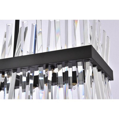 Black Crystal 24-Light Chandelier with Clear Royal Cut Prisms