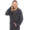 Women's Plus Size Hoodie Sweatshirt Dress - White Mark - 2 of 3