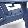 FONTOI 2PCS Adirondack Chair with All-weather Folding Fire Pit, Patio Lawn Chair with Ergonomic Design, Navy Blue,22*34*33 - 3 of 4
