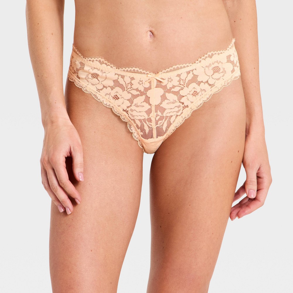 Women's Lace Bikini Underwear - Auden™ Sand S