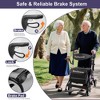Rollator Walkers for Seniors with Seat, Walker Wheelchair Combo, Lightweight Foldable Wheelchairs for Adults,Purple - 4 of 4