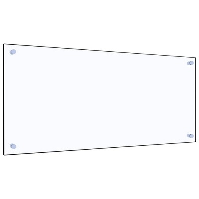 vidaXL Kitchen Backsplash Transparent 35.4 in.x15.7 in. Tempered Glass