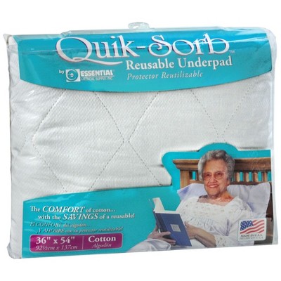 Essential Medical Supply Quik-Sorb Reusable Underpad Heavy Absorbency Liquidfill 36X54" C2006 1 pads
