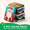 Joyfy 6-Pack Christmas Gift Card Boxes Holder, 4.33"x2.6" Christmas Tins Holiday Boxes with Lids for Xmas Holiday Presents Box Party Favor Decor - 3 of 4