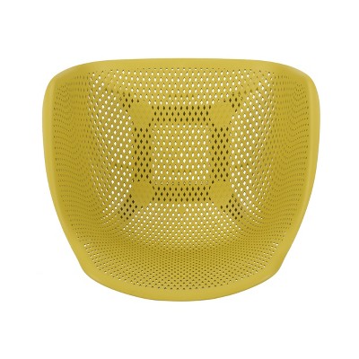 Yellow Polypropylene Outdoor Dining Chairs Set of 2