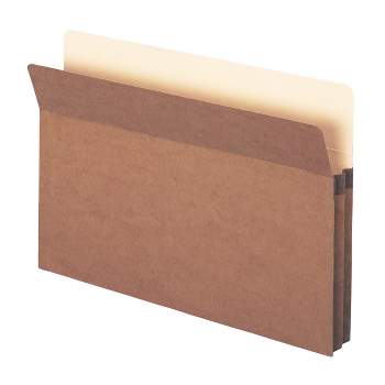 Smead File Pocket, Straight-Cut Tab, 1-3/4" Expansion, Legal Size, Redrope, 25 per Box (74214)