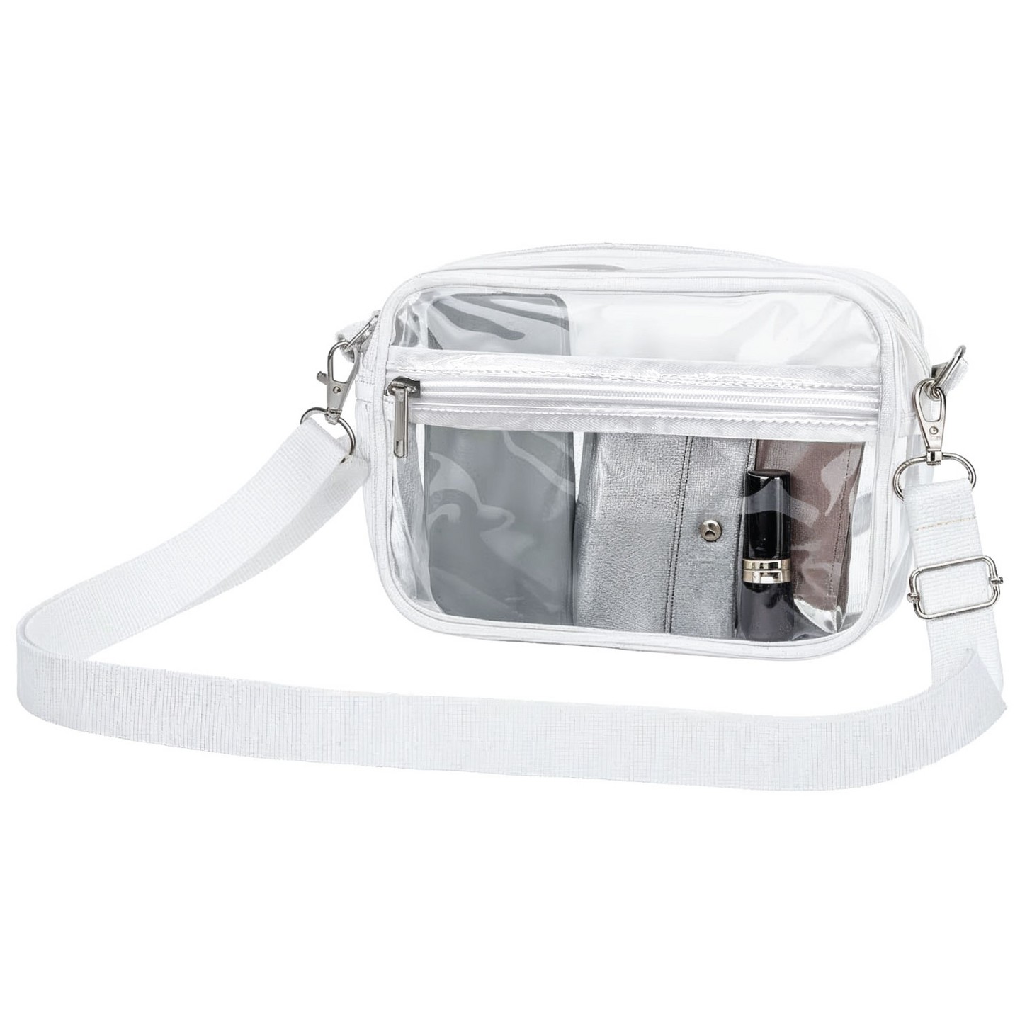 Сумка Garnen Clear For Stadium Events, Clear Purse For Stadium, Clear Crossbody for Concerts Festival, Stadium With Zipper and Adjustable Strap — фото 1