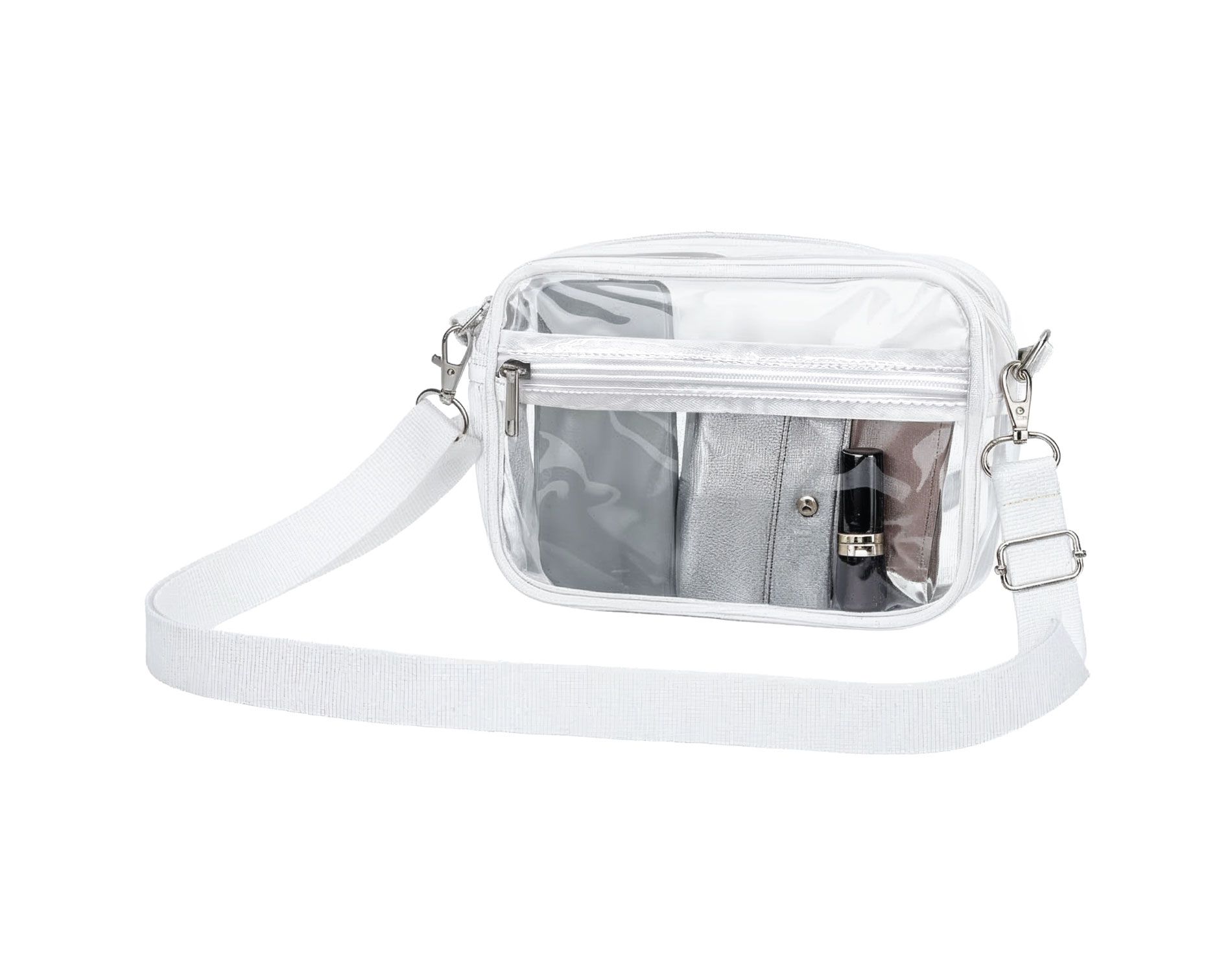 Garnen Clear Bag For Stadium Events, Clear Purse For Stadium, Clear Crossbody Bag for Concerts Festival, Stadium Bag With Zipper and Adjustable Strap