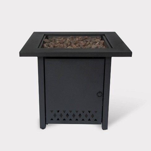 28 Steel Gas Fire Pit Black Bond Target