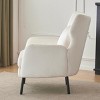 Modern Wingback Velvet Upholstered Accent Chair with Pillow & Metal Legs for Living Room,Bedroom,Reception-Baofuwish - 3 of 4