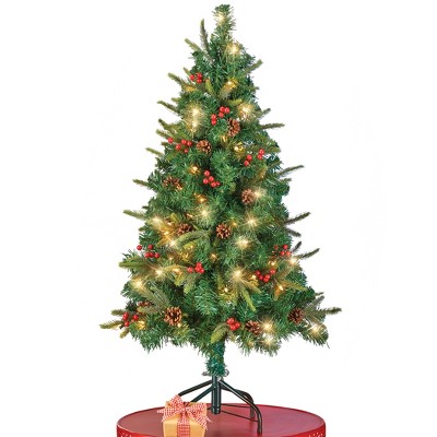 Collections Etc 48'' Led Lighted Tabletop Artificial Christmas Pine ...