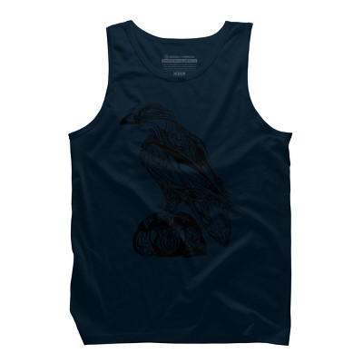 Men's Design By Humans Artistic Black Raven By katrinawold Tank Top