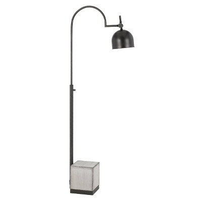 65" Metal Urban Style Desk Lamp with Cement Base Black - Cal Lighting