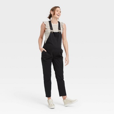 The Nines by HATCH™ Classic Twill Maternity Overalls Black