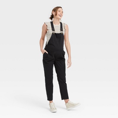 Image of The Nines by HATCH™ Classic Twill Maternity Overalls Black XS