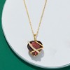 Ross-Simons 3.60 Carat Garnet Heart Pendant Necklace With Diamond Accents in 14kt Yellow Gold - 3 of 4