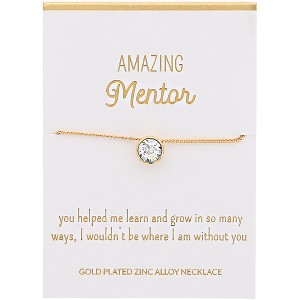 Pavilion Gift Company - Amazing Mentor Crystal - 16"-17.5" Gold Plated Necklace - Necklaces - 1 of 4