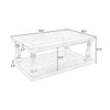 2 Tier Coffee Table, 45" Rectangular Center Table with Storage Shelf, Wooden Sofa Side Table, TV Stand End Table for Living Room Bedroom Office - 4 of 4