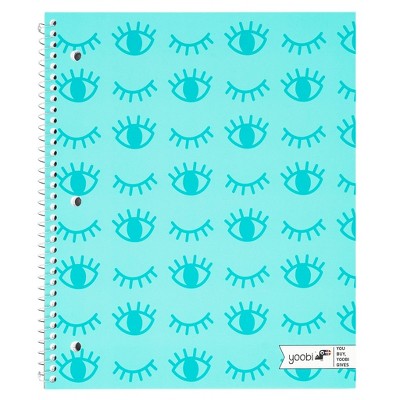 1 Subject College Ruled Spiral Notebook Aqua - Yoobi™