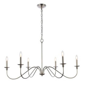 Elegant Lighting Rohan 42 inch chandelier in polished nickel - 1 of 4
