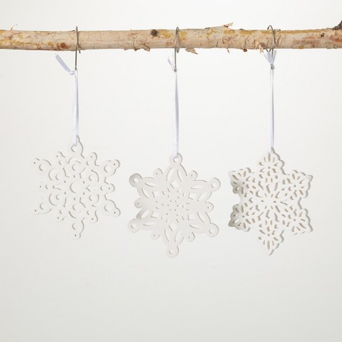 Porcelain Ceramic Snowflake Ornaments - Pack of 12 Blank Glazed White  Ceramic Snowflake Ornaments Ready to Decorate Paint and Personalize by  Factory