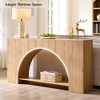 Console Table with Arched Open Shelf, 63" Modern Console Table with Storage, Narrow Console Table for Entryway Living Room - 2 of 4