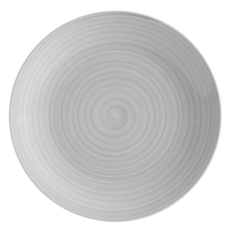Hometrends Crenshaw 12 Piece Fine Ceramic Dinnerware Set in Grey Swirl, 3 of 8