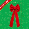 Joyfy 8 Pack 26" Christmas Red Velvet Bows, Christmas Decorative Bows for for Wreath Tree Indoor Outdoor Decorations - 4 of 4