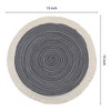 REGALWOVEN Round Rattan Indoor Outdoor Wipe Clean Rustic Placemats 15 x 15 Inch 6 Pcs - 3 of 4