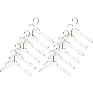 YBM Home Quality Acrylic Clear Baby Size Clothes Hangers, Pack of 12 - 1 of 3