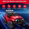 Ride On Truck Car for Kids, 12V Electric Ride On Car with Remote Control, Spring Suspension, Led Lights, 3 Speeds - 2 of 4