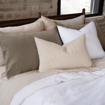 King Size Putty Heather French Linen Sheet Set
