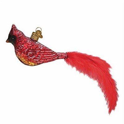 Old World Christmas Glass Blown Ornament, Vintage Cardinal
