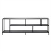 70" Black Bronze TV Stand with Metal Shelves - Henn&Hart - 3 of 4