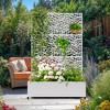 TOAOTBNBO Metal Raised Garden Bed with Leaf Pattern, Outdoor Planter Box with Wheels, Modern Privacy Screen for Garden and Patio - 2 of 4