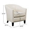 GDFStudio Hawthorne Contemporary Upholstered Club Chair with Nailhead Trim - 3 of 4