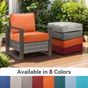 Buenhomino 6-inch Outdoor Cushion Set, 24"x24" Replacement Water Resistant Zippered Cushion for Chairs,8 Colors - 1 of 4