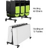 Acekool Folding Chair Rack Cart with Adjustable Height, PVC Locking Wheels, Cover Included, Heavy Duty Metal Frame, Holds up to 42 Chairs - 3 of 4