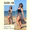AI'MAGE Women Sarong Ruffle Tie Swimsuit Cover Up Skirt Chiffon Beach Wrap Long Sheer Bathing Suit Cover Ups Leopard - 3 of 3