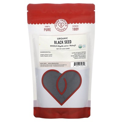 Pure Indian Foods Organic Whole Black Seed , 8 oz (226 g)