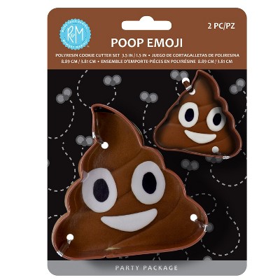 R&m International Poop Emoji 2 Piece Cookie Cutter Set, Brown : Target