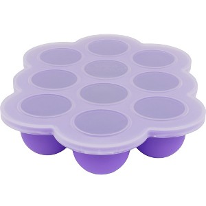 WeeSprout Silicone Freezer Tray w/ Clip on Lid Perfect Food Storage Container for Homemade Baby Food - 1 of 4